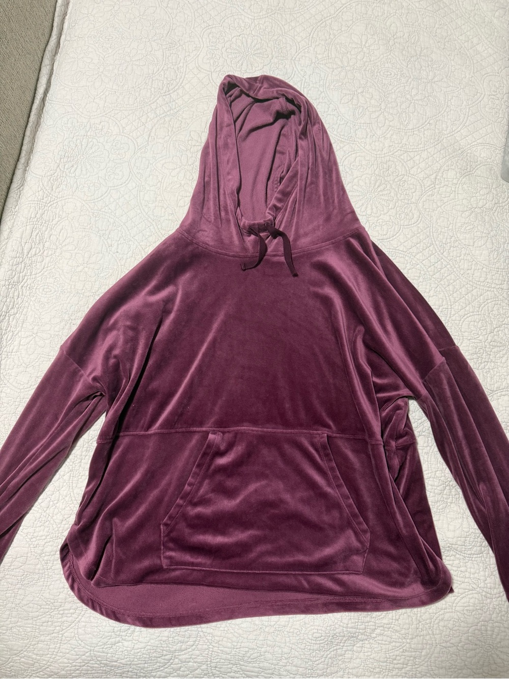 Simply Vera Vera Wang plush hoodie in mauve